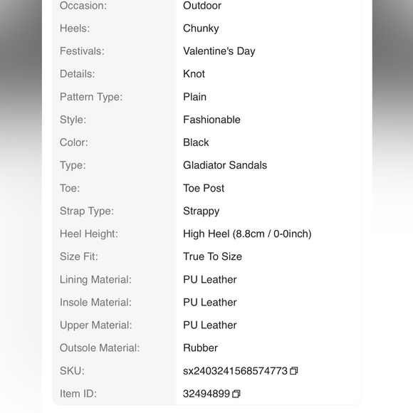 SHEIN red tie up block heel sandals NWOT size 41 women’s - Picture 5 of 7